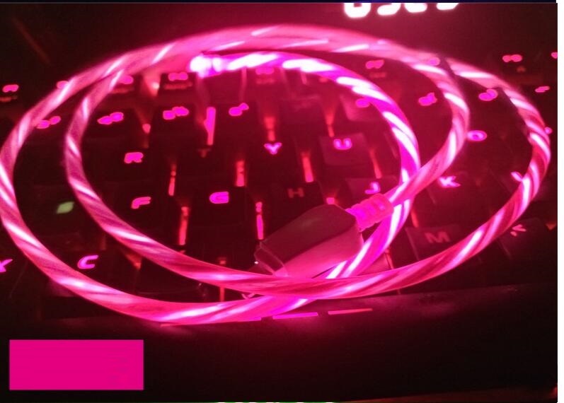 JMT-827530 LED Light-Up Mobile Phone Charging Cable Compatible with iPhone, Android Devices - 1M/1.5M Length