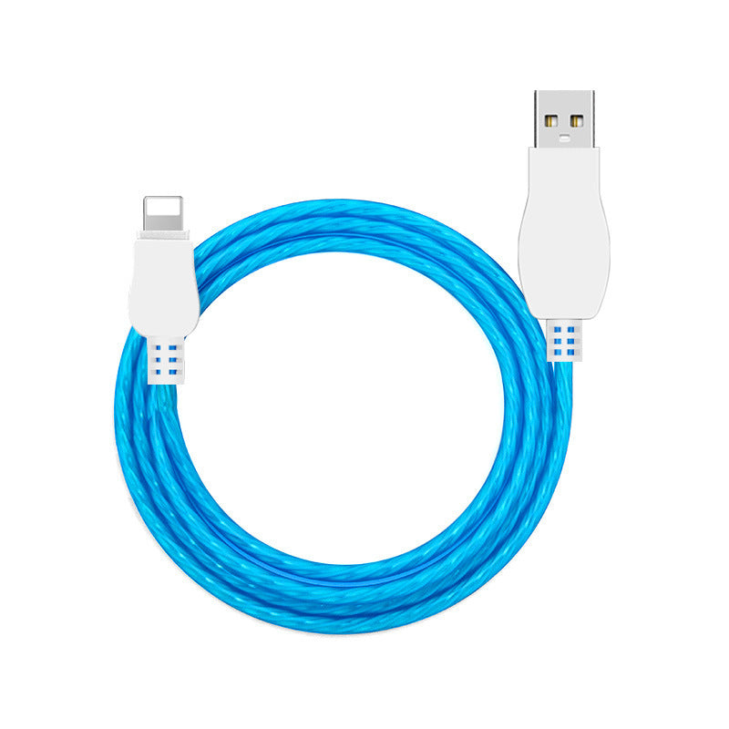 JMT-827530 LED Light-Up Mobile Phone Charging Cable Compatible with iPhone, Android Devices - 1M/1.5M Length
