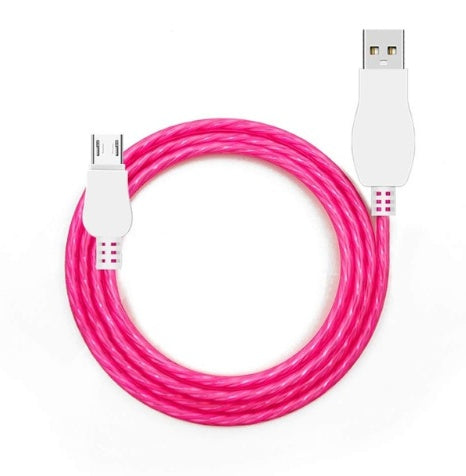 JMT-827530 LED Light-Up Mobile Phone Charging Cable Compatible with iPhone, Android Devices - 1M/1.5M Length