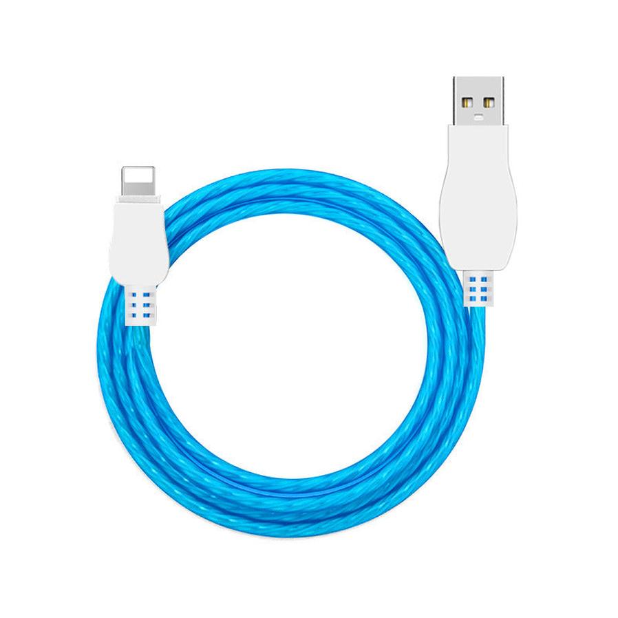 JMT-827530 LED Light-Up Mobile Phone Charging Cable Compatible with iPhone, Android Devices - 1M/1.5M Length