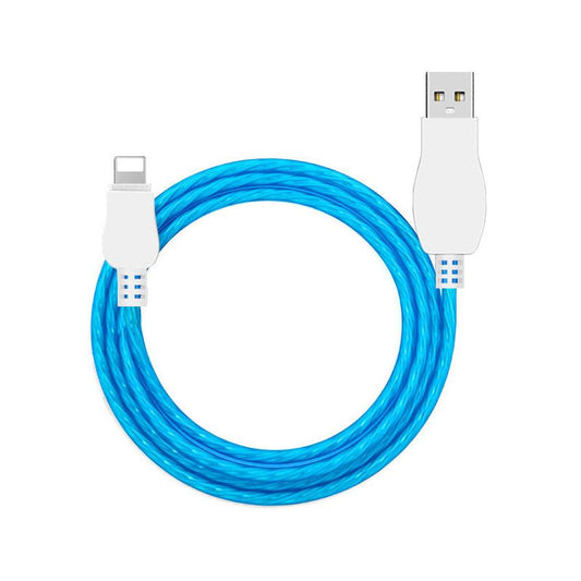 JMT-827530 LED Light-Up Mobile Phone Charging Cable Compatible with iPhone, Android Devices - 1M/1.5M Length