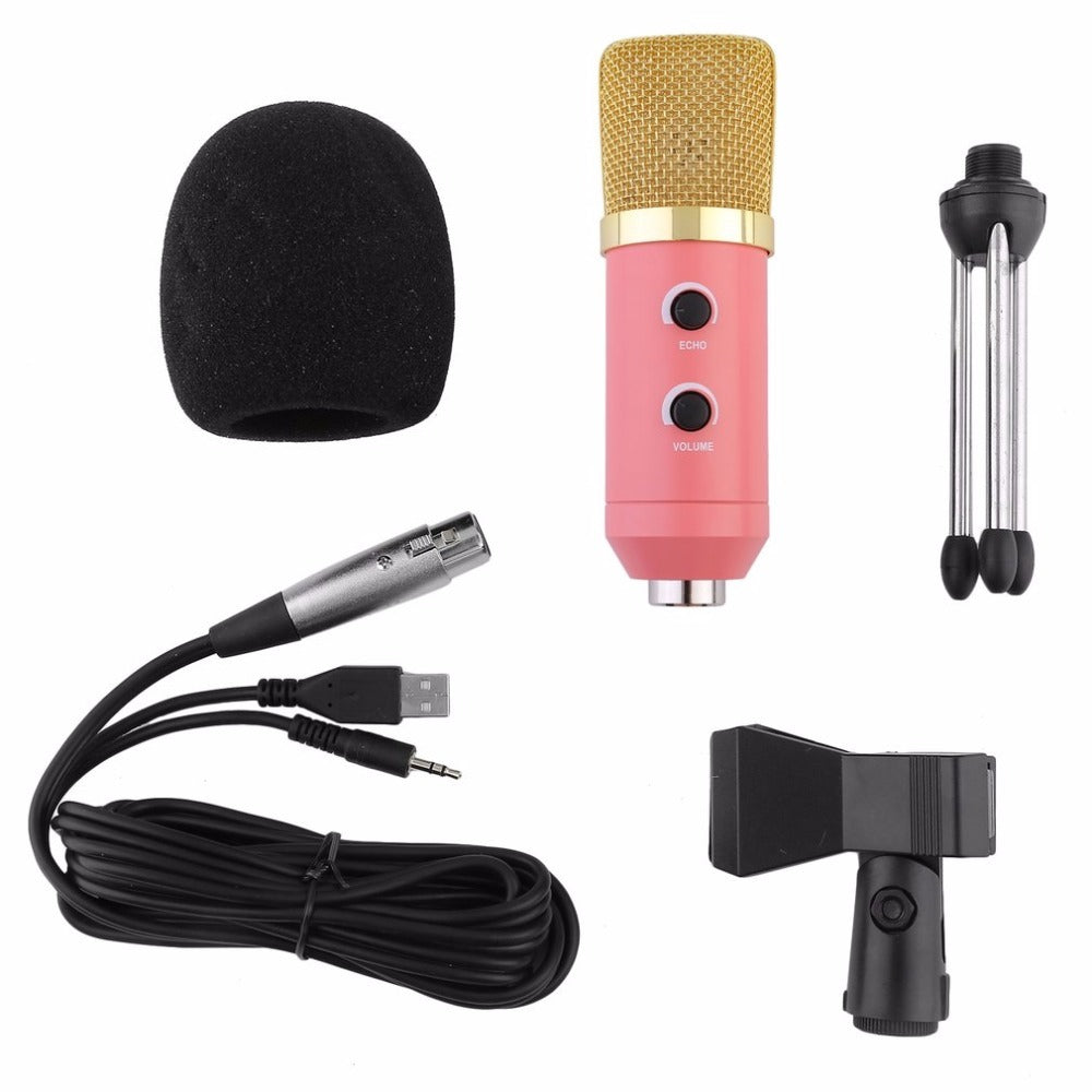 JMT-827530 Reverberation Condenser Microphone MK-F100TL with Built-in Reverb Chip and USB Power Supply