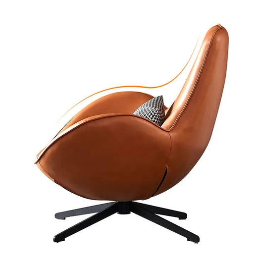 JMT-828106 Elegant Leather Leisure Egg Chair for Living Room - Northern European Design, Model JA-780