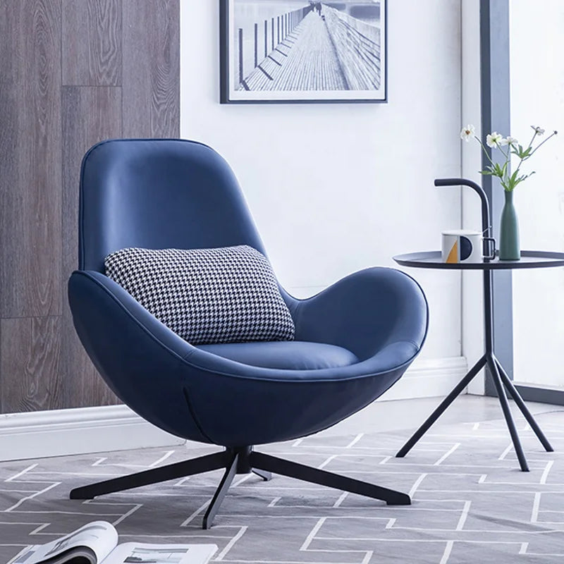 JMT-828106 Elegant Leather Leisure Egg Chair for Living Room - Northern European Design, Model JA-780