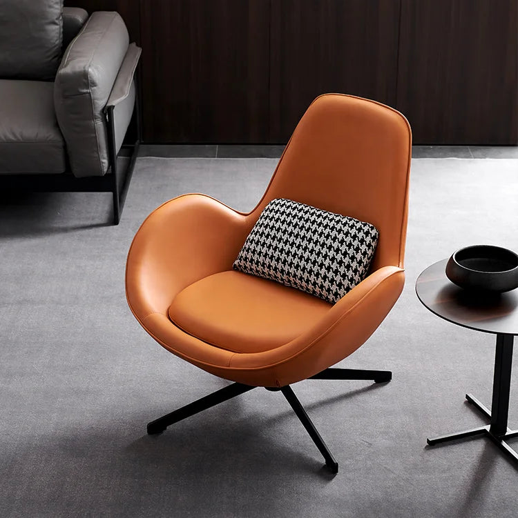 JMT-828106 Elegant Leather Leisure Egg Chair for Living Room - Northern European Design, Model JA-780