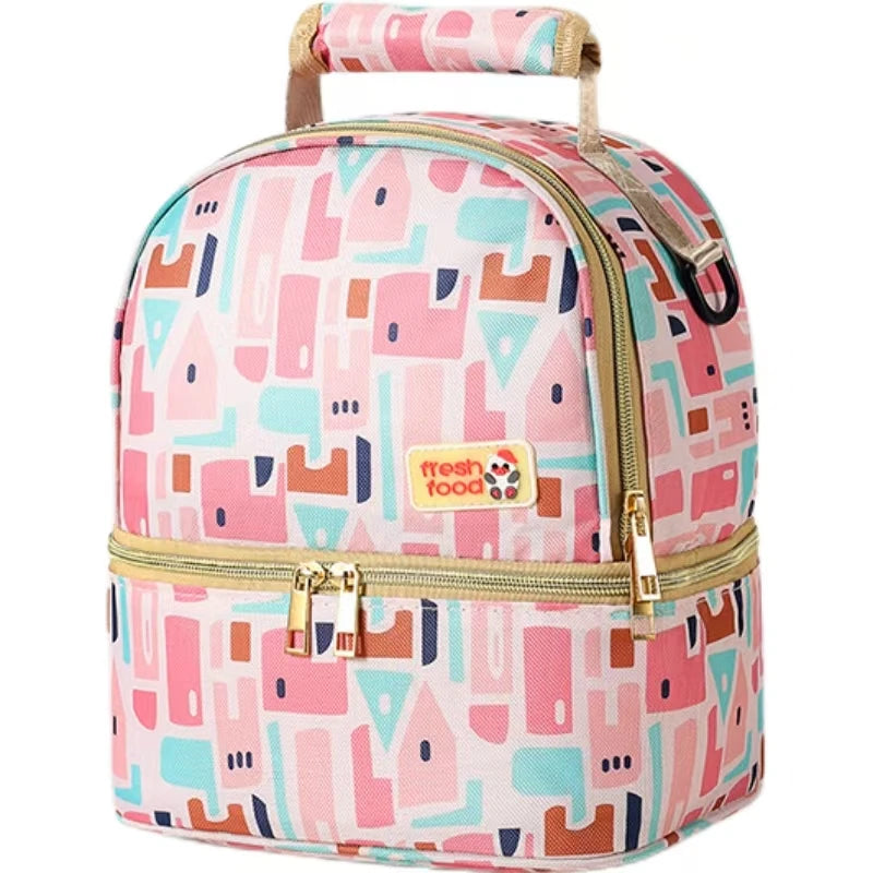 JMT-828298 Custom Dual-Layer Breast Pump Backpack with Insulated Cooler Compartment for 6 Bottles