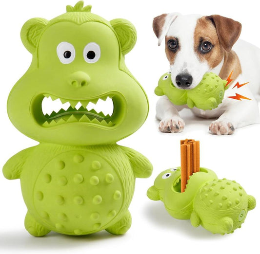 JMT-828490 Durable Natural Rubber Squeaky Dog Toy for Aggressive Chewers - Interactive and Long-Lasting Chew Toy for Medium to Large Dogs