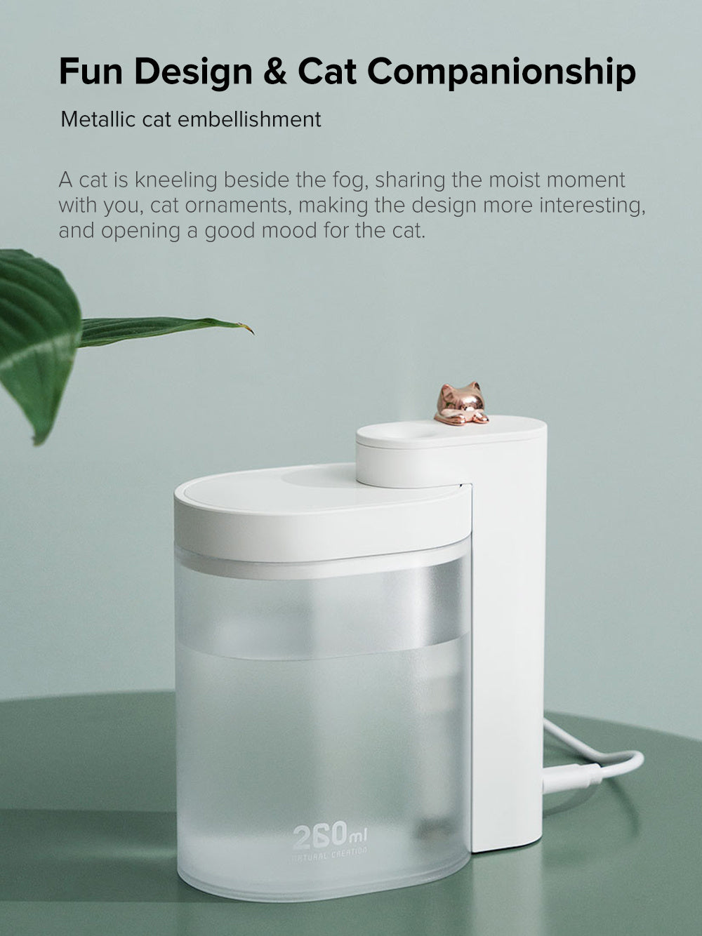 JMT-828490 Mini Compact Humidifier for Home and Office - Ultrasonic Atomizer with Two Modes and Automatic Power-Off