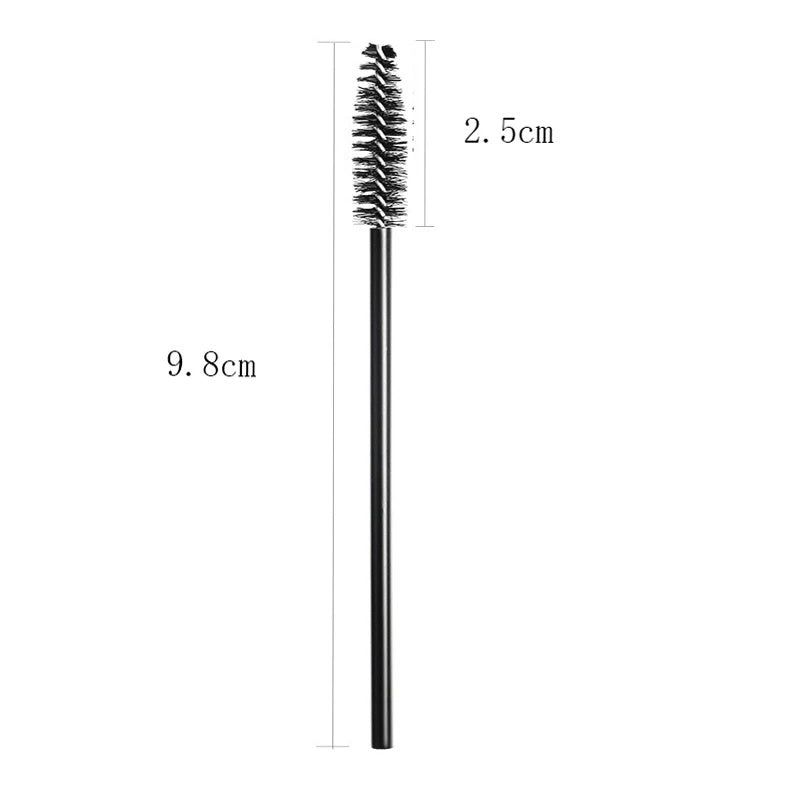 JMT-828618 50 Pcs Disposable Eyelash and Eyebrow Brushes with Soft Applicator Spoolies for Makeup Application