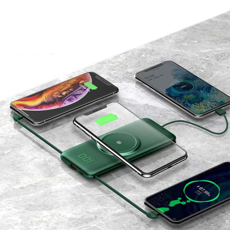JMT-828682 High-Capacity Wireless Power Bank with Multi-Port Output - 10000mAh & 20000mAh Options