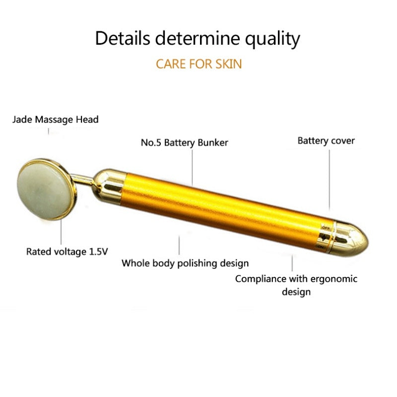JMT-828746 24K Gold Electric Beauty Stick for Facial Massage and Tightening