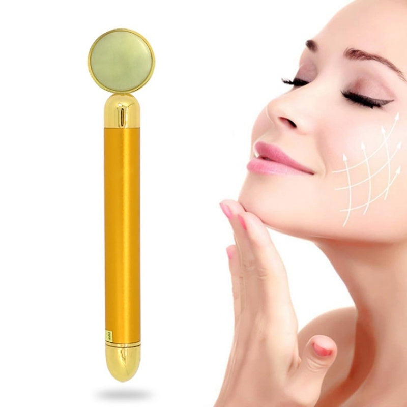 JMT-828746 24K Gold Electric Beauty Stick for Facial Massage and Tightening