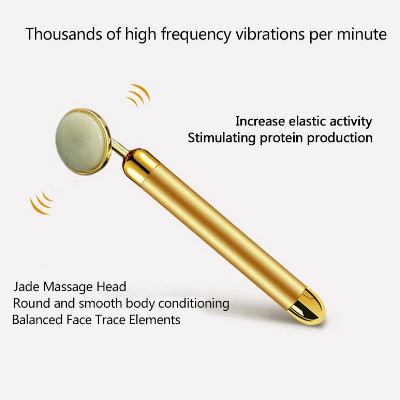 JMT-828746 24K Gold Electric Beauty Stick for Facial Massage and Tightening