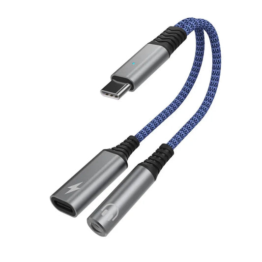 JMT-829002 Type C Male to 3.5mm Female Audio Cable Adapter with Fast Charging for Compatible Devices