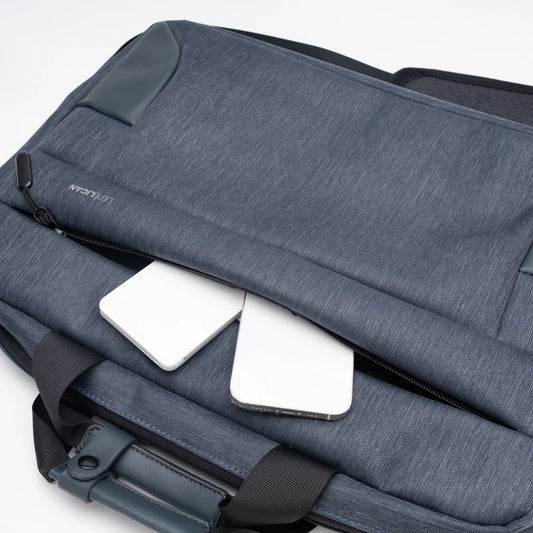 JMT-829322 Genuine Leather Laptop Shoulder Bag for Business and Office Use