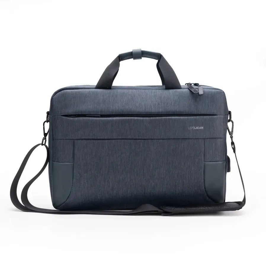 JMT-829322 Genuine Leather Laptop Shoulder Bag for Business and Office Use