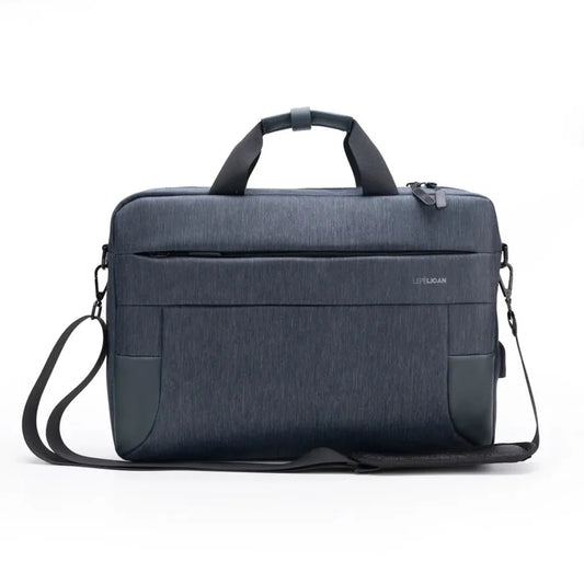 JMT-829322 Genuine Leather Laptop Shoulder Bag for Business and Office Use