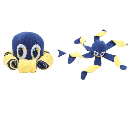 JMT-829642 Big-Eyed Octopus Pet Toy for Dogs - Sniffing and Molar Teeth Playtime - 30cm Velvet Fabric Design