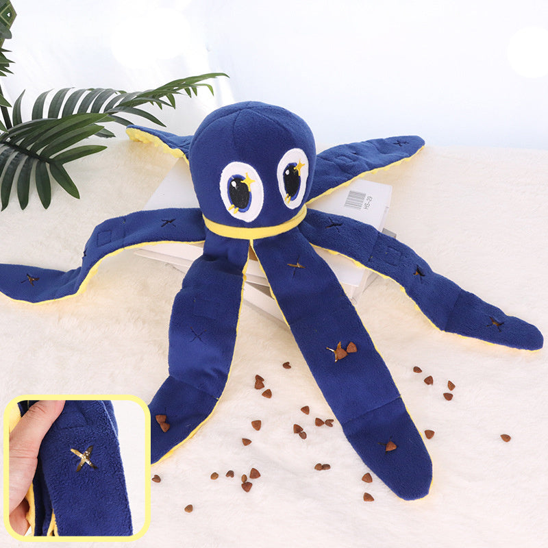 JMT-829642 Big-Eyed Octopus Pet Toy for Dogs - Sniffing and Molar Teeth Playtime - 30cm Velvet Fabric Design
