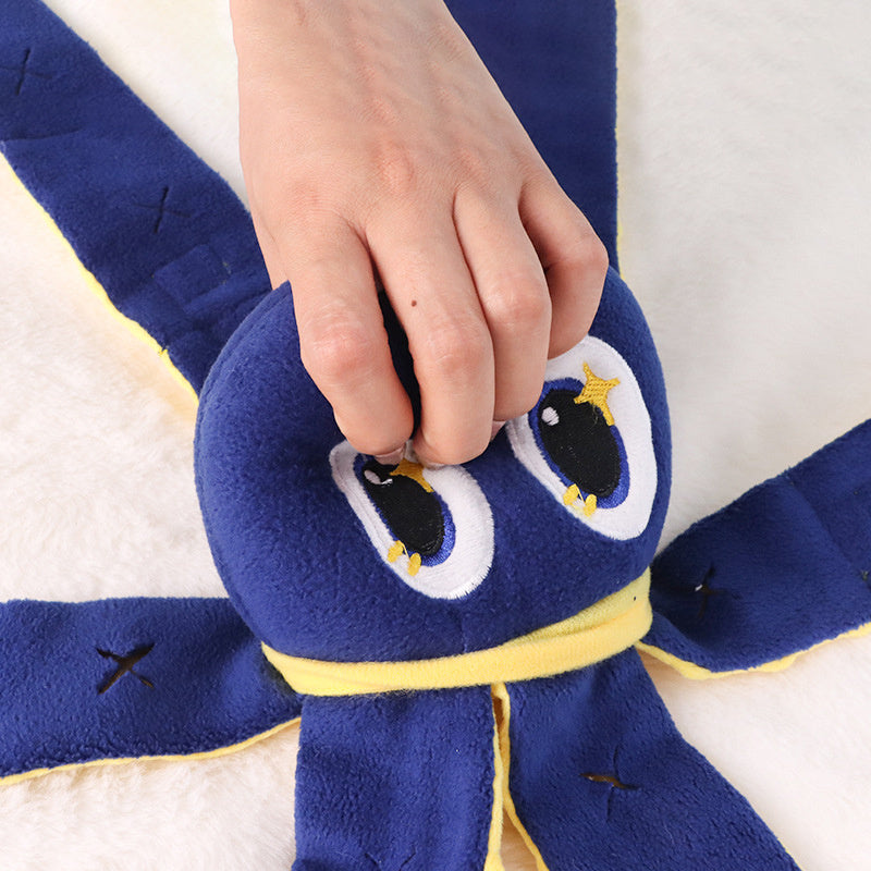 JMT-829642 Big-Eyed Octopus Pet Toy for Dogs - Sniffing and Molar Teeth Playtime - 30cm Velvet Fabric Design