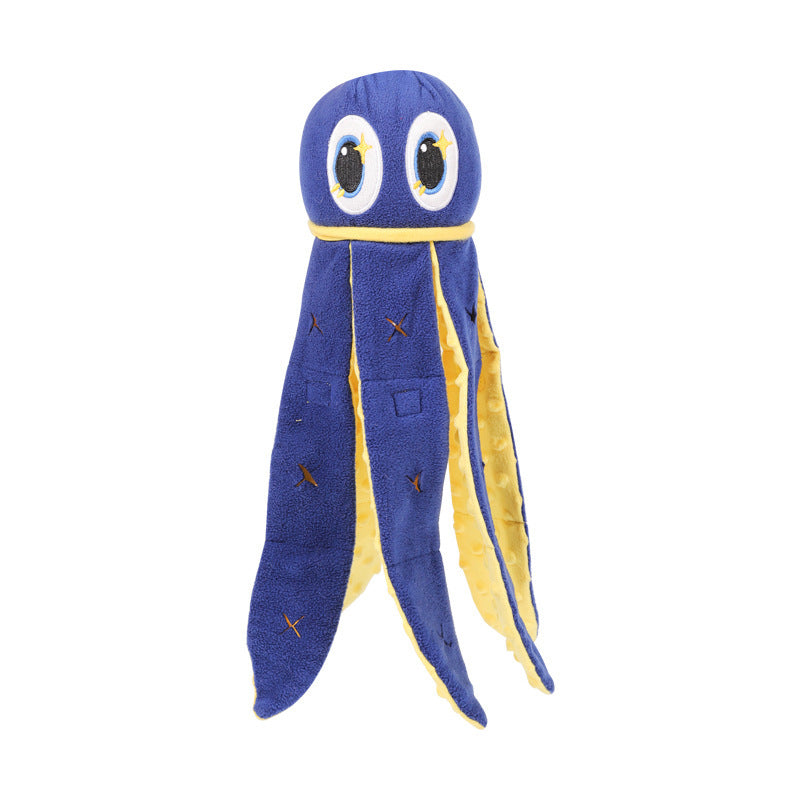 JMT-829642 Big-Eyed Octopus Pet Toy for Dogs - Sniffing and Molar Teeth Playtime - 30cm Velvet Fabric Design
