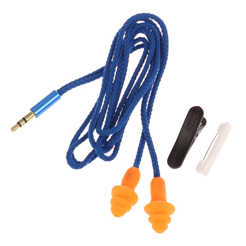 JMT-829642 Wired Soundproof Earbuds with Multiple Length Options in Blue and Yellow