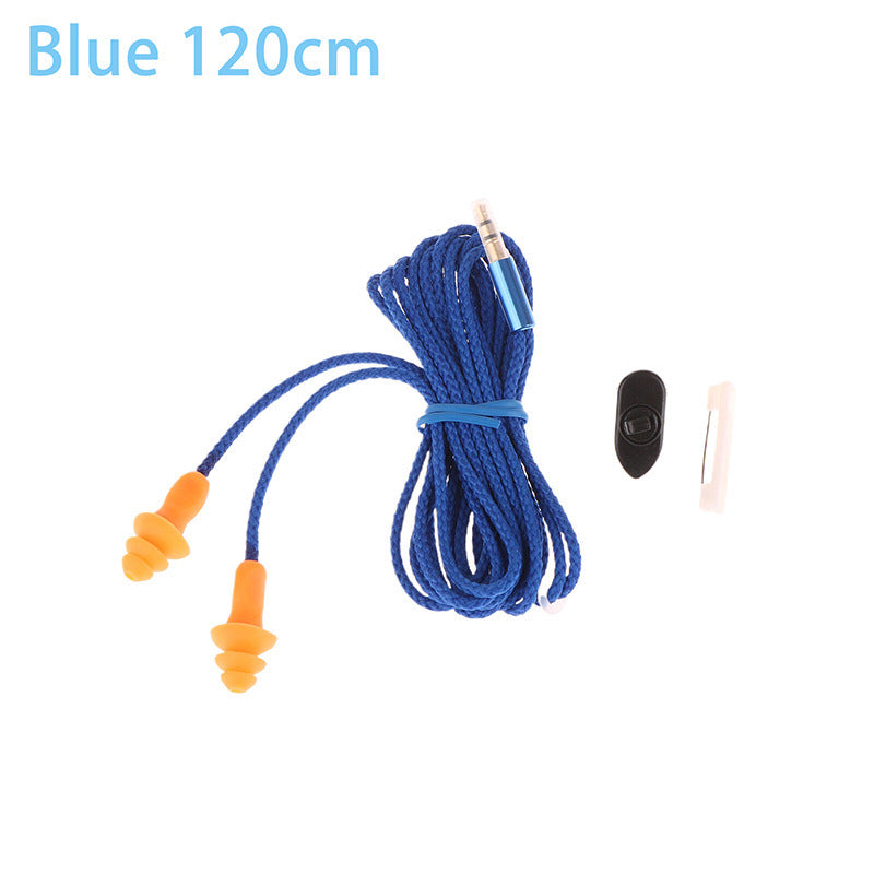 JMT-829642 Wired Soundproof Earbuds with Multiple Length Options in Blue and Yellow