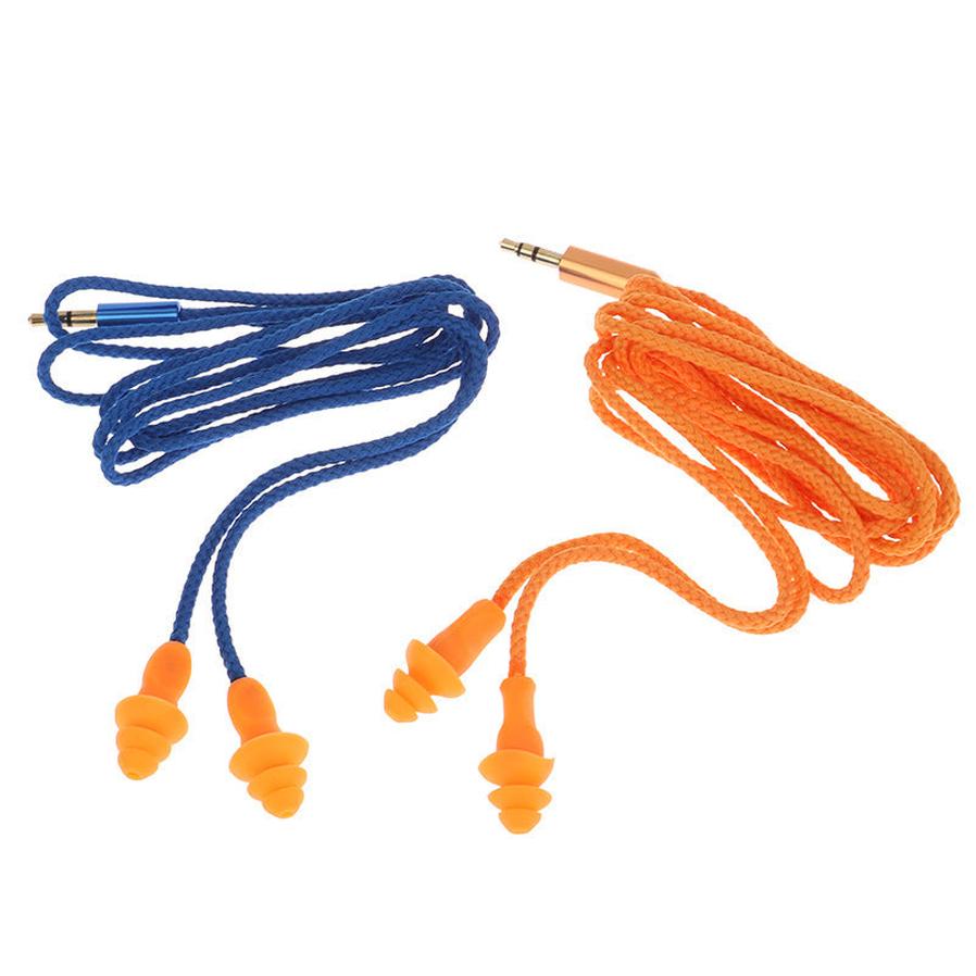 JMT-829642 Wired Soundproof Earbuds with Multiple Length Options in Blue and Yellow