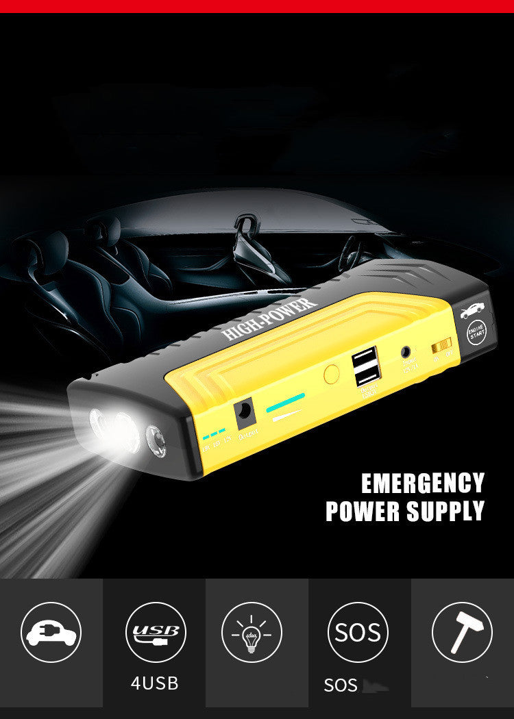 JMT-829834 Portable Car Jump Starter and Mobile Power Bank with Multi-Function LED Lights