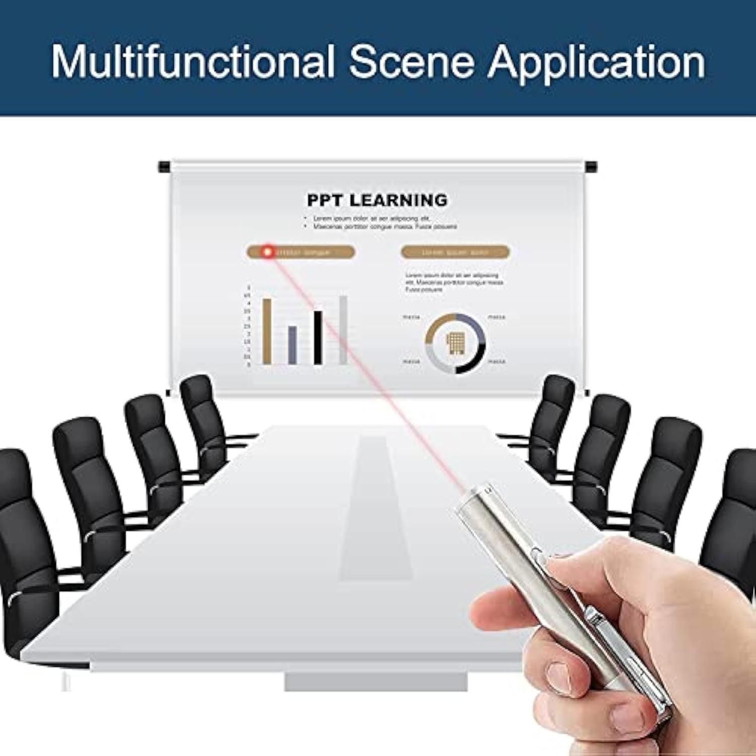 JMT-830474 Interactive LED Cat Toy Pointer with Multiple Light Modes for Indoor Play and Pet Engagement