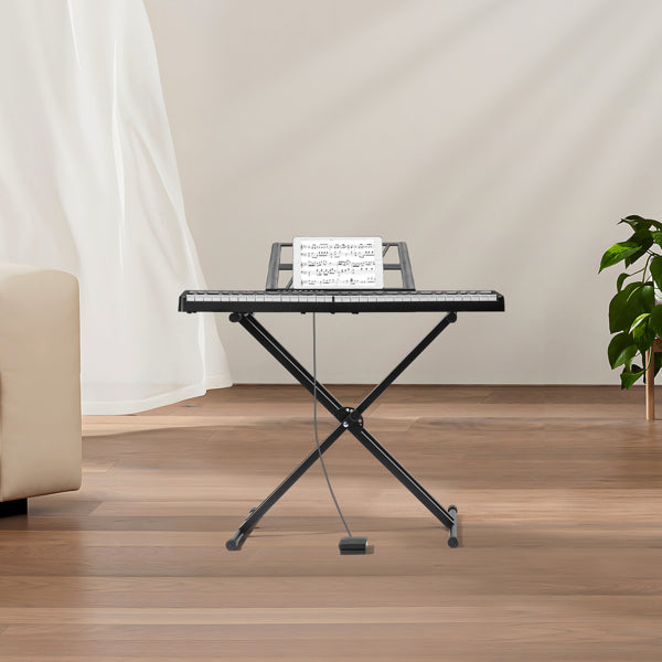 JMT-830538 61-Key Portable Folding Electronic Keyboard in Black
