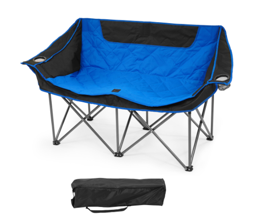 JMT-830538 Oversized Heavy Duty Outdoor Camping Chair with Armrests, Cup Holder, and Carrying Bag