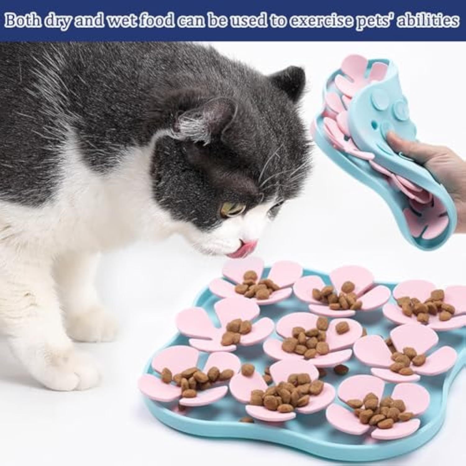 JMT-830666 Silicone Slow Feeder Mat for Dogs - Interactive Lick Pad with Suction Cups for Calming and Training