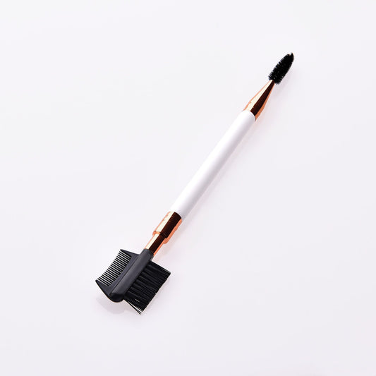 JMT-830922 Double-Ended Eyebrow and Eyelash Brush with Wooden Handle