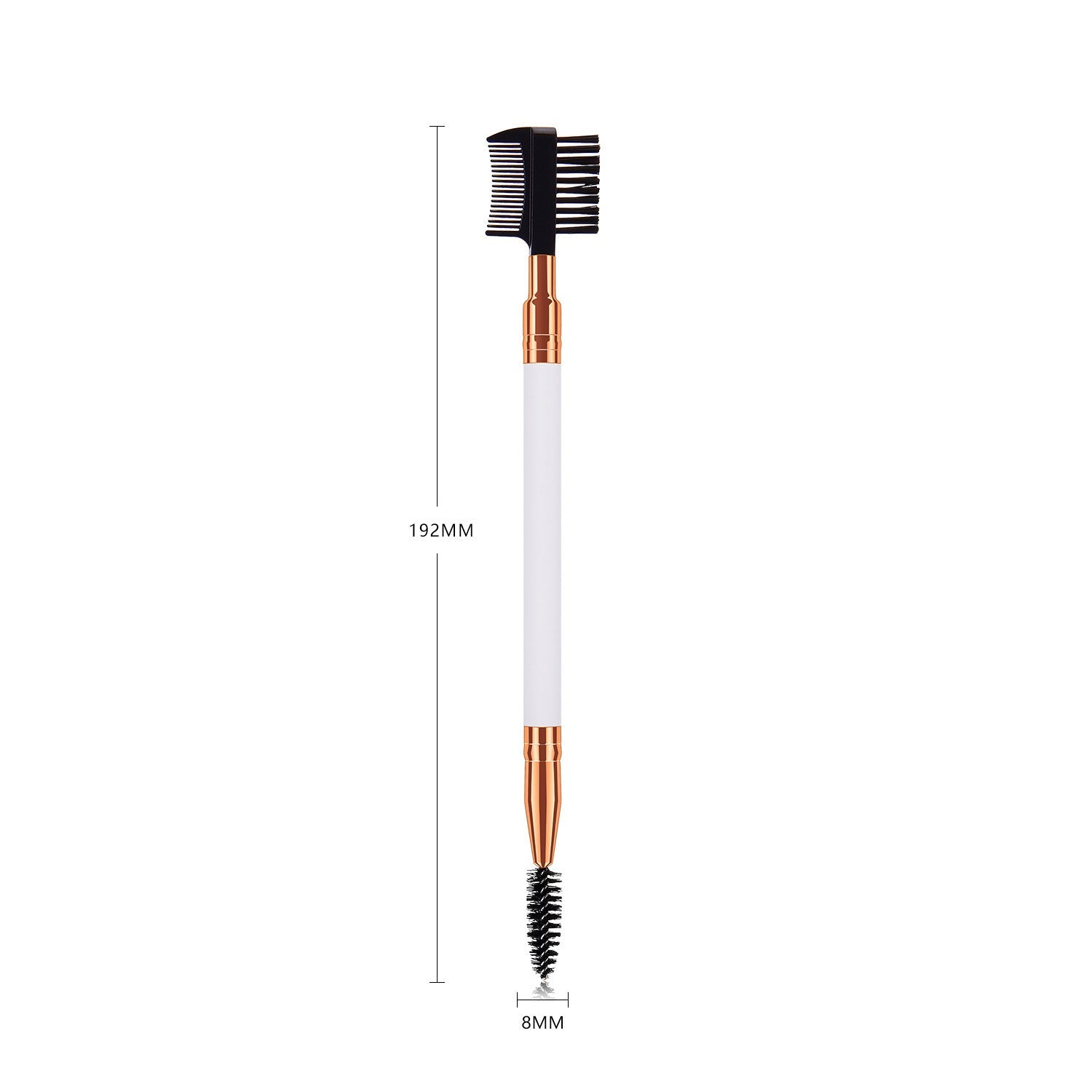 JMT-830922 Double-Ended Eyebrow and Eyelash Brush with Wooden Handle