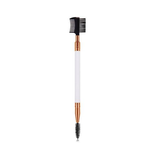 JMT-830922 Double-Ended Eyebrow and Eyelash Brush with Wooden Handle