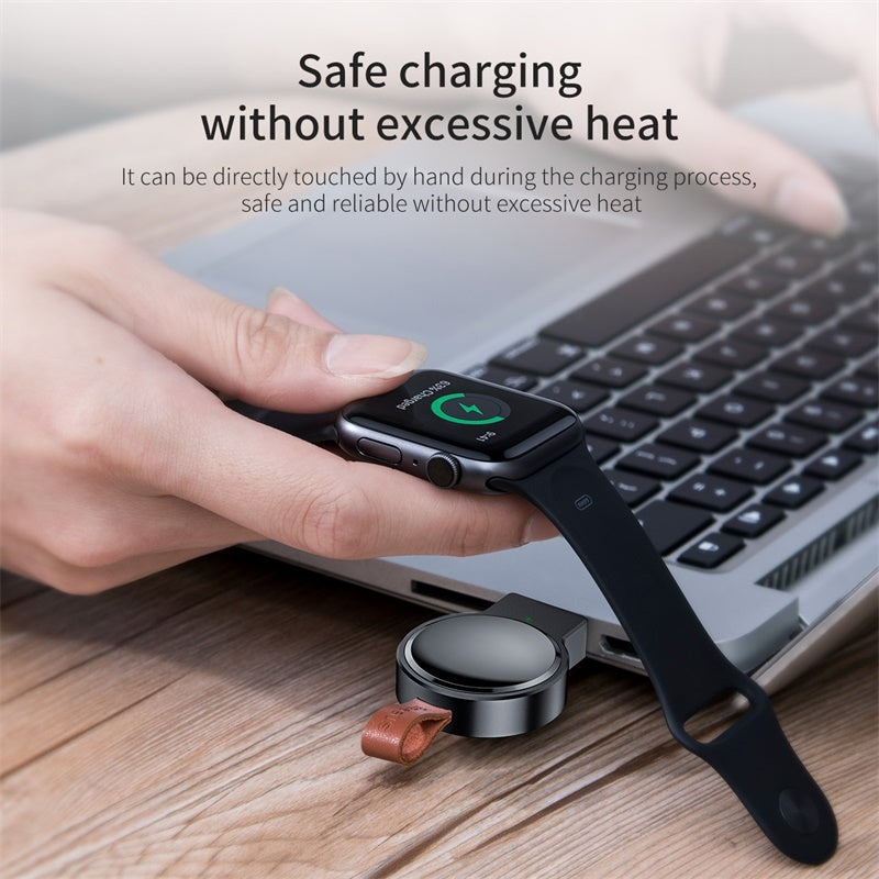 JMT-830986 Portable Magnetic Wireless Charger for Apple Watch Series 4/3/2/1, Compatible with iPhone Models, 2.5W Output, Aluminum Alloy Construction