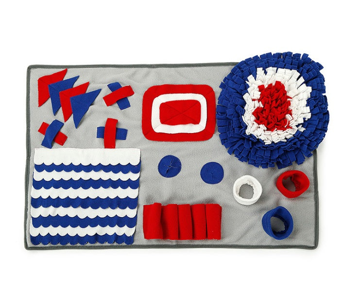 JMT-831114 Interactive Pet Snuffle Training Blanket for Dogs and Cats - Feeding Mat for Foraging Skills and Activity