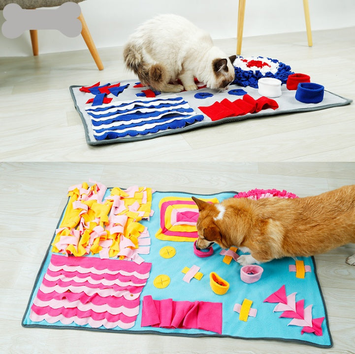 JMT-831114 Interactive Pet Snuffle Training Blanket for Dogs and Cats - Feeding Mat for Foraging Skills and Activity
