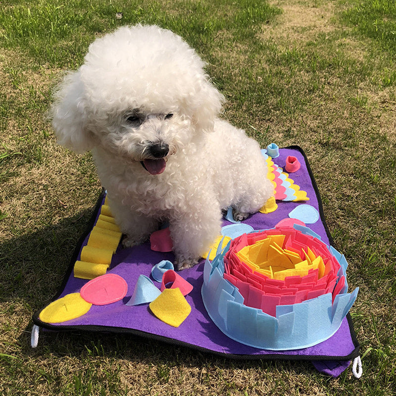 JMT-831114 Interactive Pet Snuffle Training Blanket for Dogs and Cats - Feeding Mat for Foraging Skills and Activity