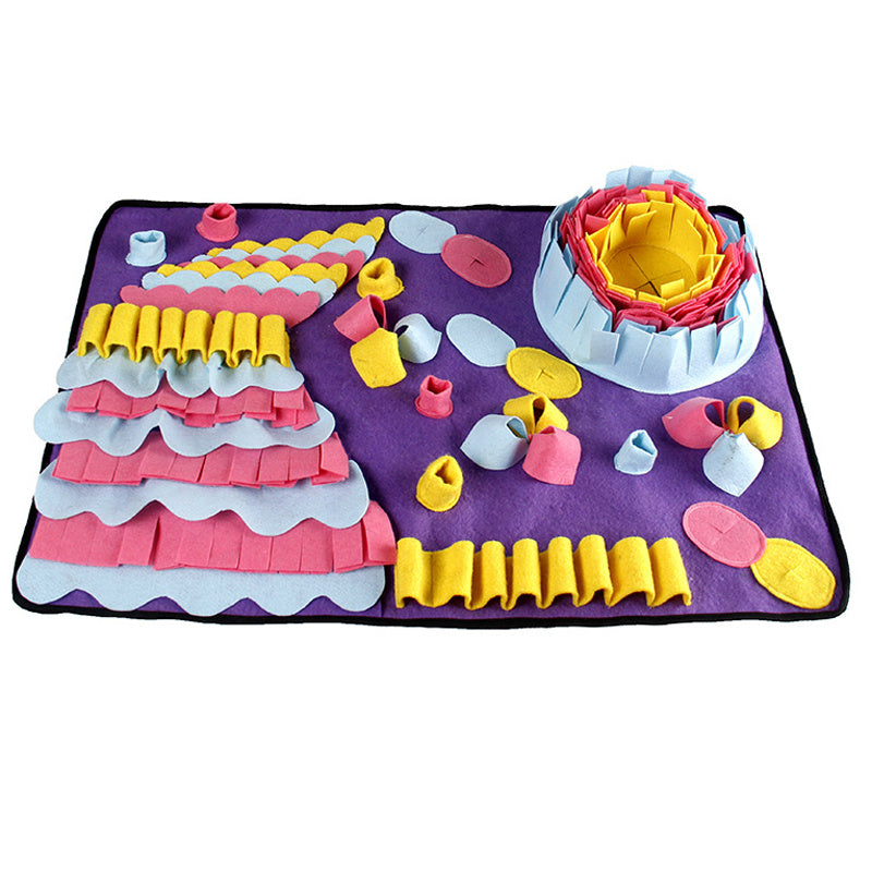 JMT-831114 Interactive Pet Snuffle Training Blanket for Dogs and Cats - Feeding Mat for Foraging Skills and Activity