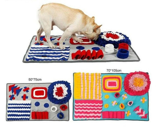 JMT-831114 Interactive Pet Snuffle Training Blanket for Dogs and Cats - Feeding Mat for Foraging Skills and Activity