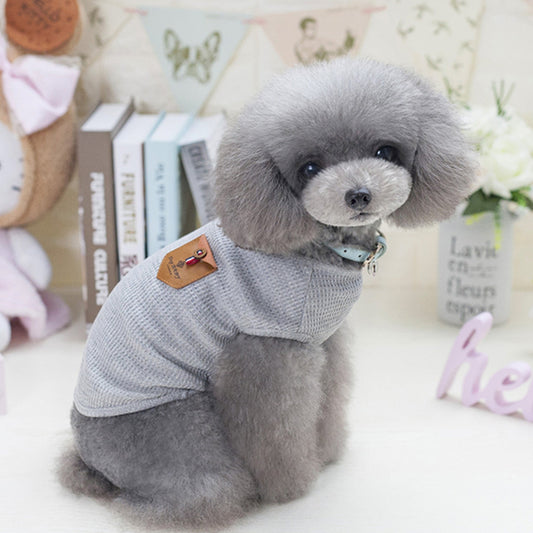JMT-831434 Breathable Cotton Dog Vest in Solid Color - Casual Style for All Genders