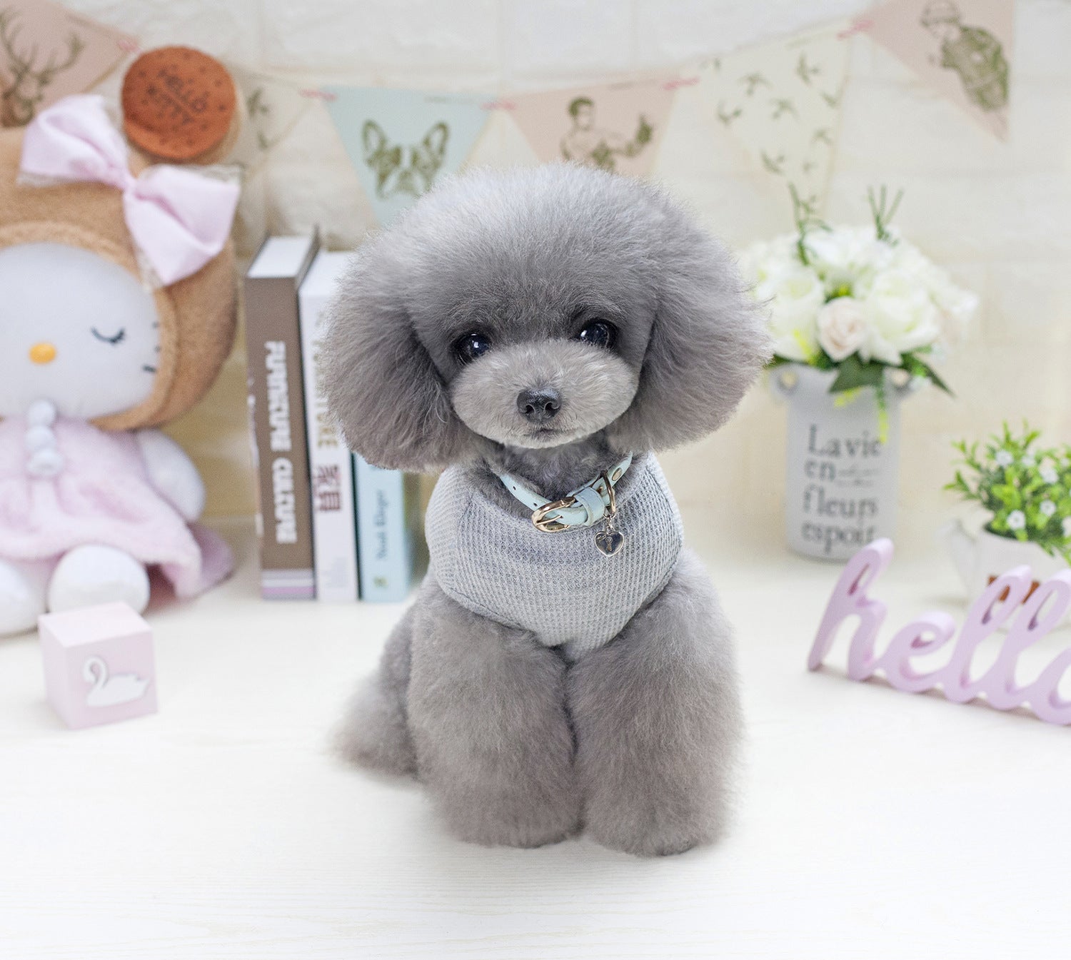 JMT-831434 Breathable Cotton Dog Vest in Solid Color - Casual Style for All Genders