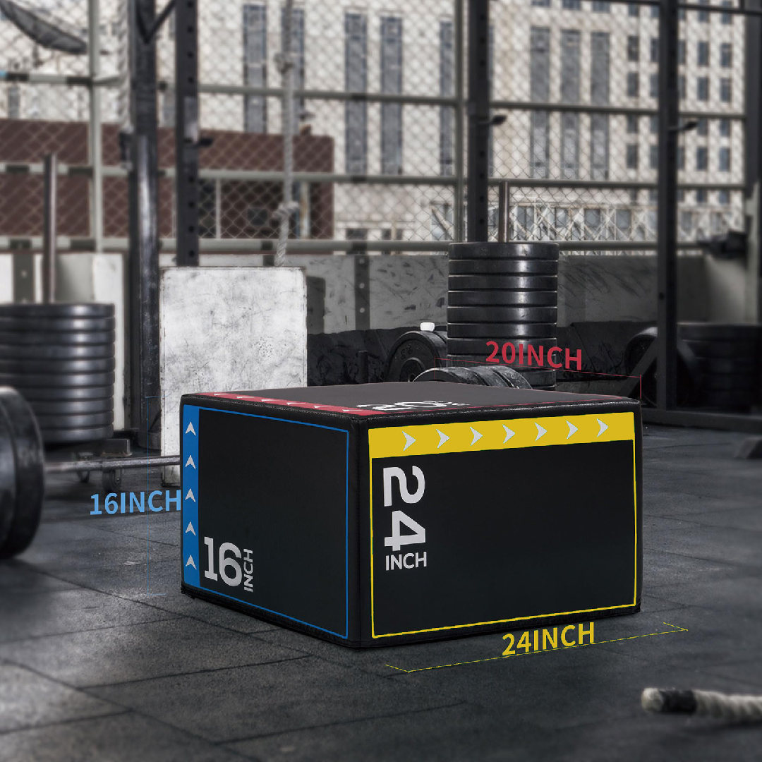 JMT-831882 Cushioned Non-Slip Plyometric Box for Jump Training and Strength Conditioning