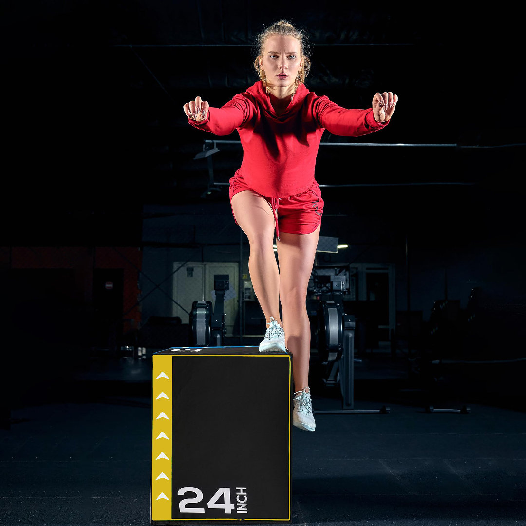 JMT-831882 Cushioned Non-Slip Plyometric Box for Jump Training and Strength Conditioning