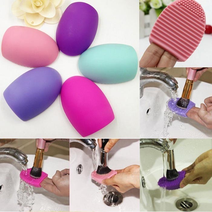 JMT-832074 Silicone Egg Brush and Scrubbing Tool for Gentle Washing and Beauty Care