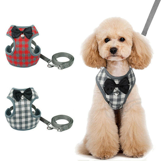 JMT-832138 Adjustable Cloth Dog Leash with Chest Strap - Size S/M/L Options