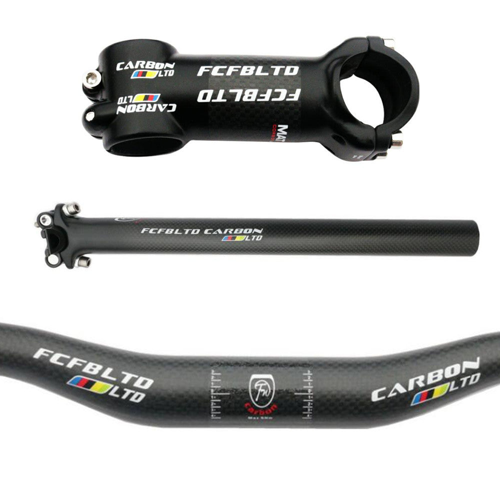 JMT-832330 Three-Piece Carbon Fiber Road Bike Handlebar Set for Optimal Performance