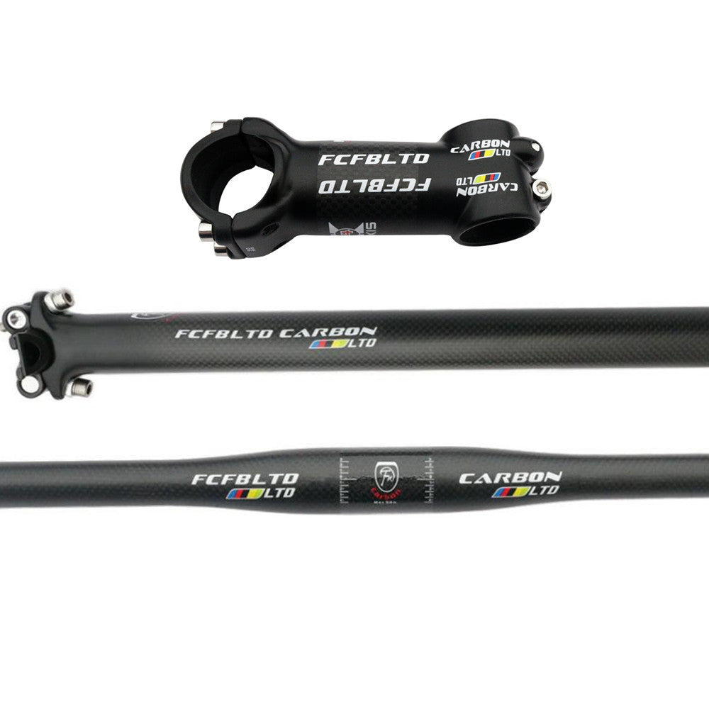 JMT-832330 Three-Piece Carbon Fiber Road Bike Handlebar Set for Optimal Performance